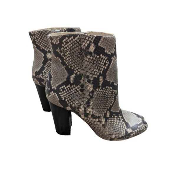 Steve Madden Pixie Snakeskin Print Mid-Calf Booties 8.5 M - Picture 3 of 9